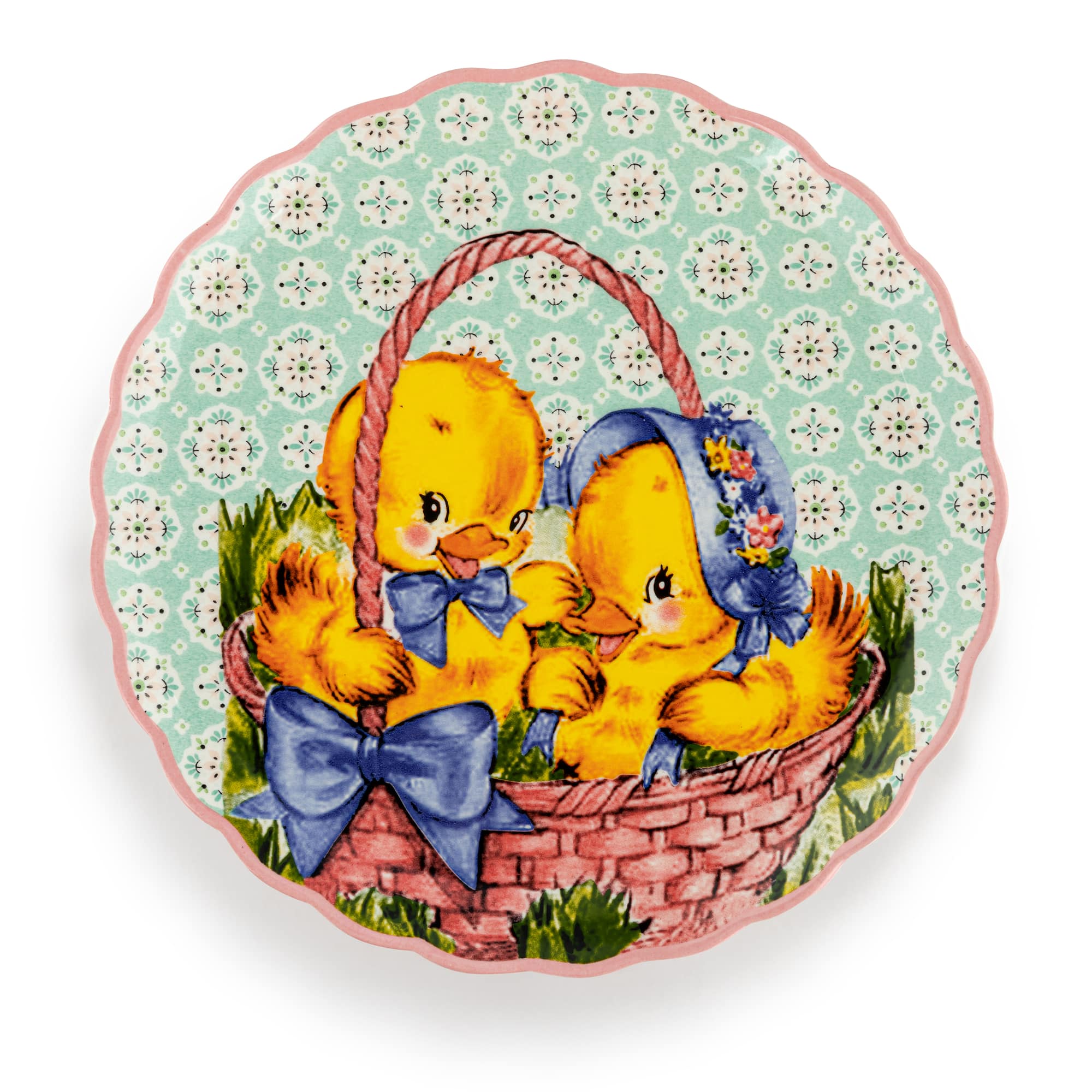Mr. Cottontail 8" Scalloped Easter Plates Set